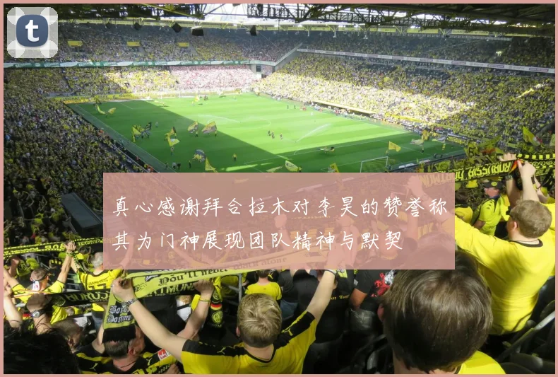 真心感谢拜合拉木对李昊的赞誉称其为门神展现团队精神与默契